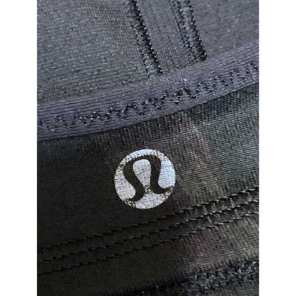 Lululemon Daily Black Floral Sleeveless Activewear Sports Bra Crop Tank Top S - Picture 4 of 4